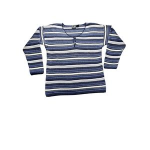 Liz Wear Petites Blue striped Heanly size medium/Large